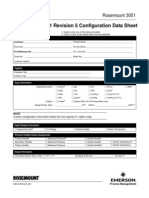 Rosemount 3051 Revision 5 Configuration Data Sheet