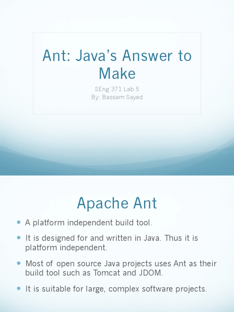 Ant Vs Make | PDF | Java (Programming Language) | Software