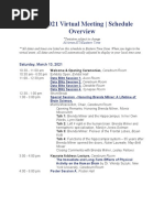 Schedule - CNS 2021 Virtual Meeting