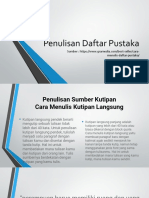 Penulisan Daftar Pustaka