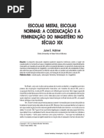 Artigo June Hahner a coeducação no brasil