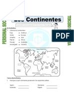 Mapa de coloreado de continentes