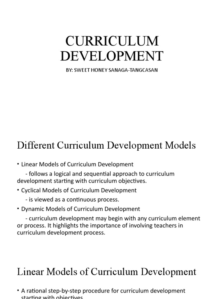 Curriculum Development Models Explained | PDF | Curriculum | Cognition