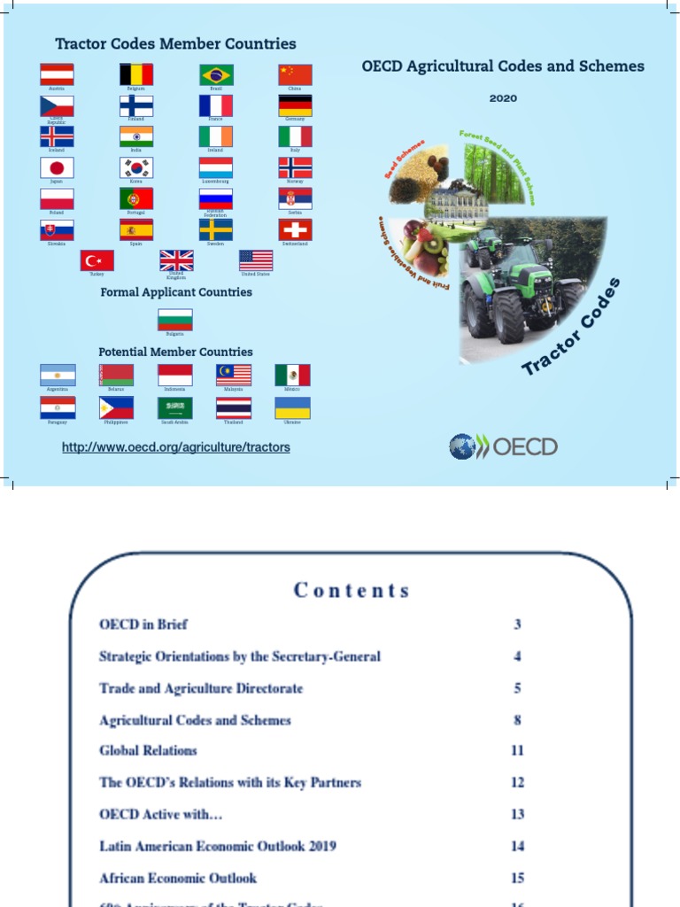 OECD Tractor Codes Brochure PDF Economies