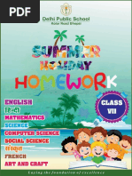 Final Summer Holiday Homework Class 7