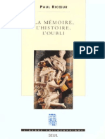 Ricoeur Paul - La Mémoire LHistoire Loubli