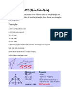 Example: SSS POSTULATE (Side-Side-Side)