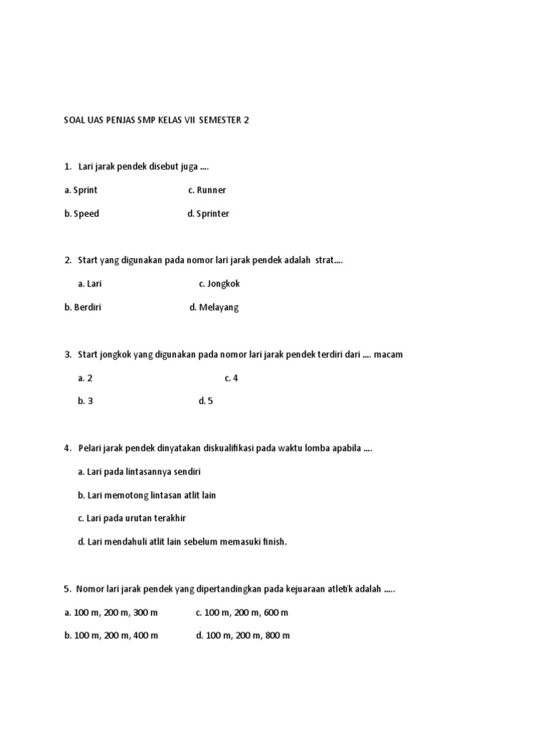 Menguasai Penjas SMP Kelas 7 Semester 2: Panduan Lengkap Mengunduh Soal Latihan dan Kunci Jawaban