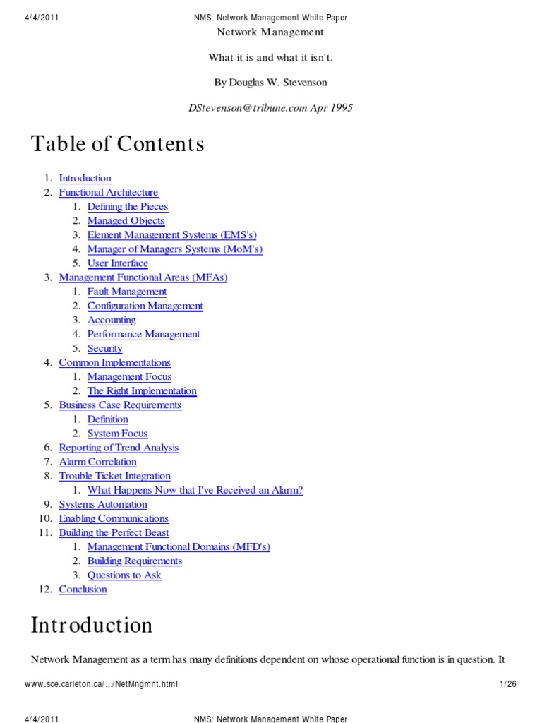 Understanding Network Management Systems | PDF | Computer Network ...