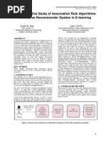 A Comparative Study of Association Rule Algorithms For Course Recommender System in E-Learning