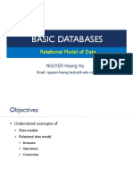 Basic Databases: Relational Model of Data