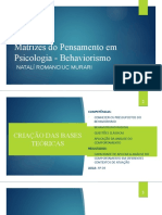 Matrizes Do Pensamento em Psicologia - Behaviorismo: Natalí Romanciuc Murari