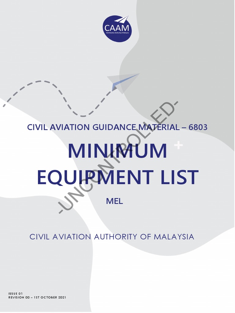 CAGM 6803 Minimum Equipment List PDF Aviation