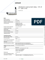 Product Datasheet: Electronic Overcurrent Relay - 0.5..6 A - 220 V AC