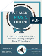 A Report On Online Instrumental and Vocal Teaching During The Covid-19 Lockdown