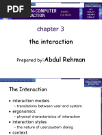 The Interaction:abdul Rehman: Prepared by