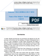 Semester: BALLB/BBALLB 3 SEM Name of The Subject: Family Law-I Unit-II