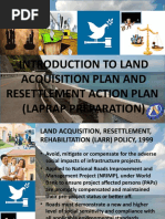 Introduction To Land Acquisition Plan and Resettlement Action Plan (Laprap Preparation)