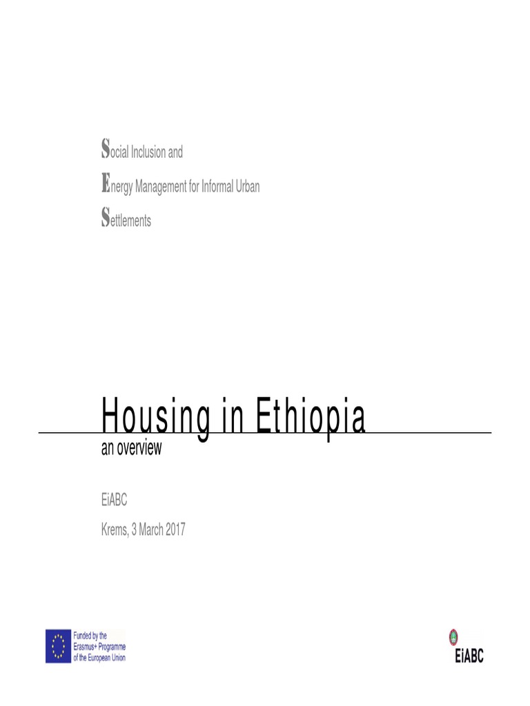 research on housing problems in ethiopia pdf