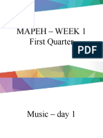 Mapeh Week 1 First Quarter