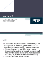 CSR Module Explains Corporate Social Responsibility Strategies and Benefits