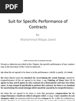 Suit for Specific Performance of Agreement