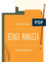 Presentasi Pendidikan Bingo Manusia Pencair Suasana Perlengkapan Sekolah Kuning Dan Hijau