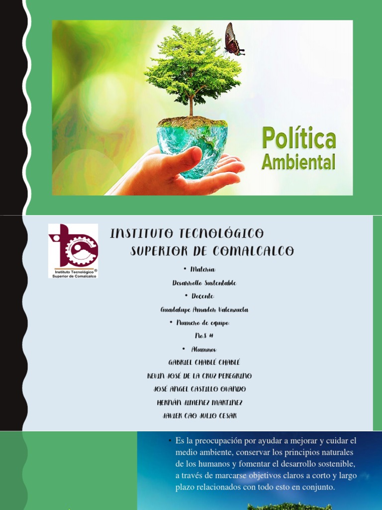 Política Ambiental y Desarrollo Sostenible | PDF | Política de medio ...