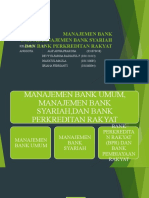 Manajemen Bank Umum, Manajemen Bank Syariah Dan Bank Perkreditan1