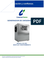 Generador oxígeno alimenta ozono