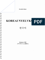 Osváth Gábor Koreai Nyelvkönyv