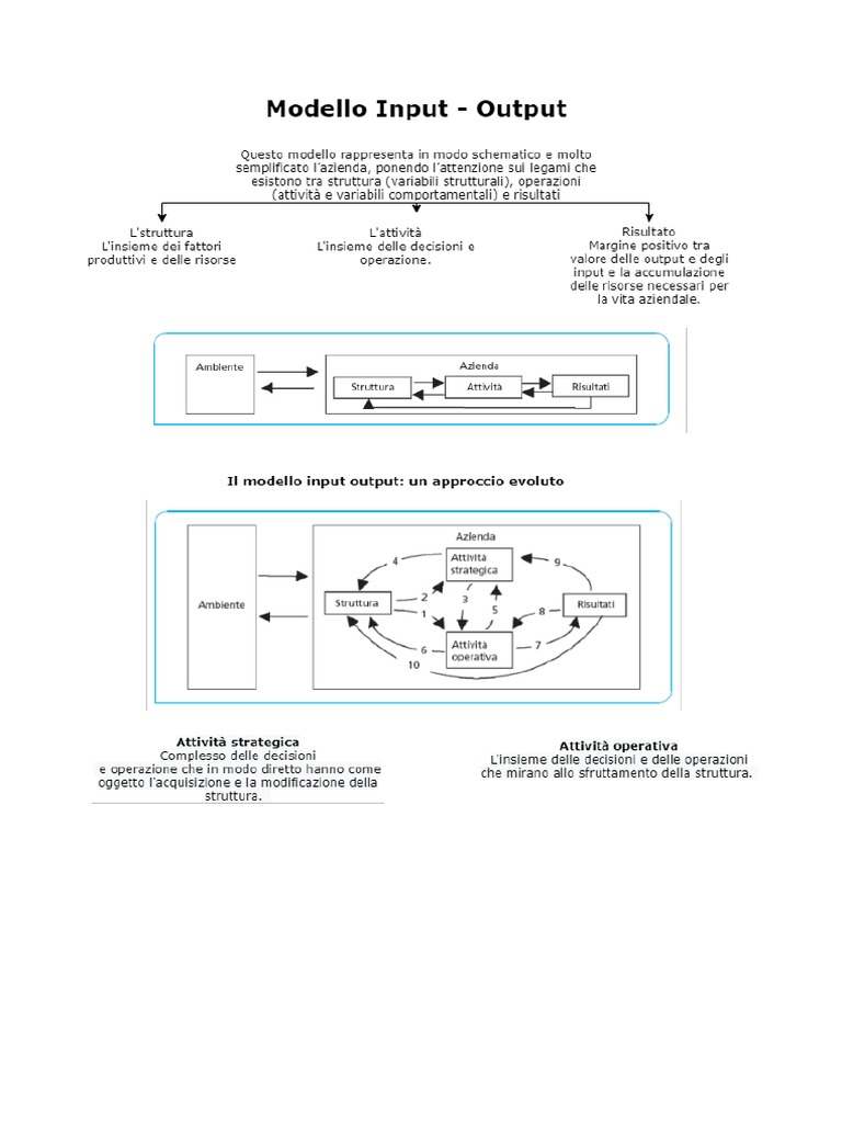 Modello Input Output PDF