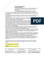 Topic 1:: The Challenging Role of Global Manager Review of Global Managers' Specific Position