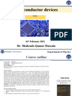 Semiconductor Devices: Dr. Shahzada Qamar Hussain