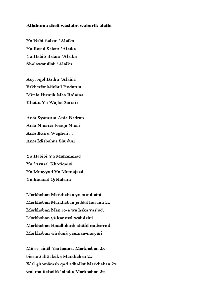 Allahuma Sholi Waslaim Wabarik Álaihi | PDF | Religion & Spirituality