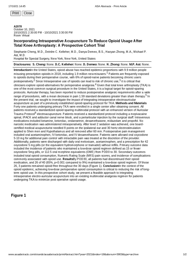 ASA Abstracts - Print Article | PDF | Opioid | Oxycodone