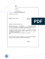 La Lettre de Demande de Stage (Réparé)