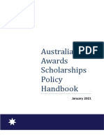 Aus Awards Scholarships Policy Handbook