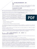 Les Banques Et Les Établissements Du Secteur Bancaire