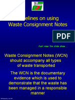 Guidelines On Using Waste Consignment Notes