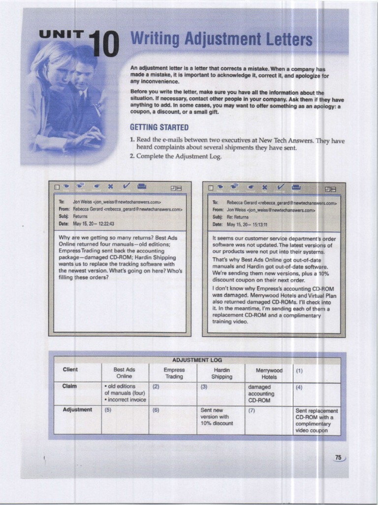 Writing Correspondence Unit 10 PDF