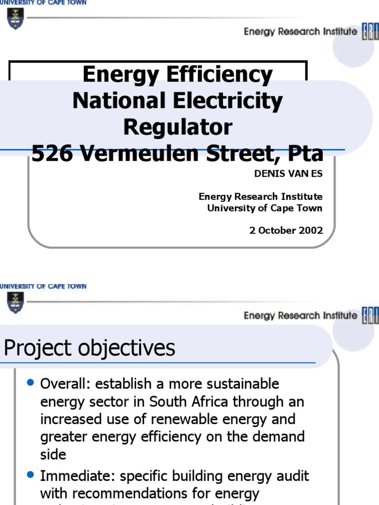 UCT Presentation On Audit Oct02 | PDF | Efficient Energy Use | Compact ...