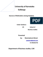 Central University of Karnataka Gulbarga: Sources of Motivation Among Students