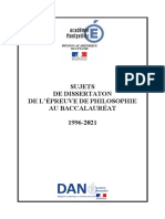 Sujets Bac Philo - Dissertations (1996-2021)