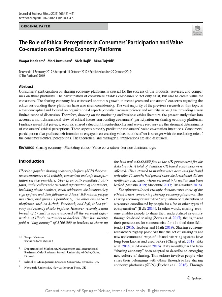1 The - Role - of - Ethical - Perceptions - in - Consumers - Part | PDF ...