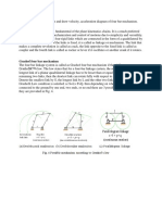 Experiment #3 To Calculate and Draw Velocity, Acceleration Diagram of Four Bar Mechanism. Theory