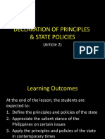 Declaration of Principles & State Policies: (Article 2)