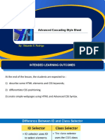 Advanced Cascading Style Sheet: By: Eduardo S. Rodrigo