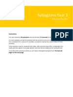 Syllogisms Test 3: Solutions Booklet