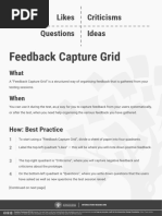 Feedback Capture Grid: Likes Questions Ideas Criticisms